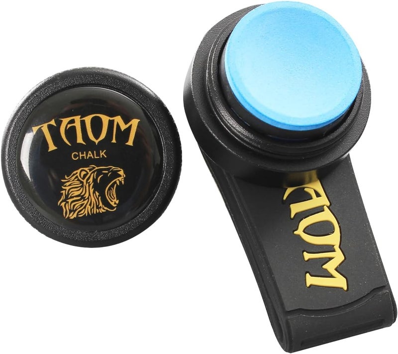 Banly TAOM Round Shaped Pool Chalk Holder, Portable Pool Chalk Cubes, Magnetic Mini Chalk Holder Pool Billiards, Pool Cue Chalk Case Container Box for Billiard Cue Tip Tool Pool Table Snooker Accessories - Image 1